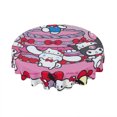 thumbnail image 1 of Hello Kitty Round Tablecloth Water Resistant Washable Polyester Table Cloth Decorative Fabric Table Cover for Dining Table, Buffet Parties and Camping, 1 of 5