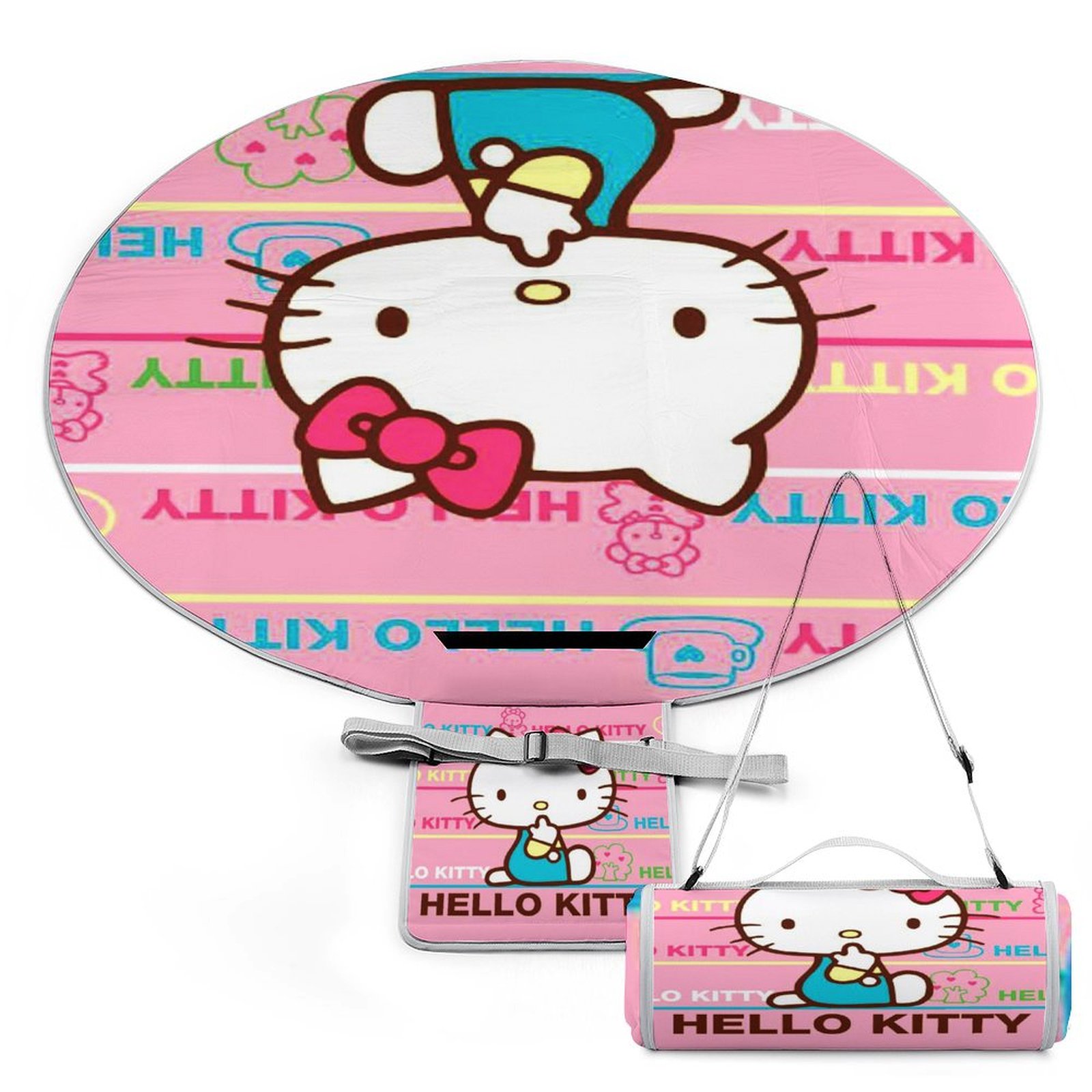 Hello Kitty Round waterproof picnic mat suitable for outdoor camping