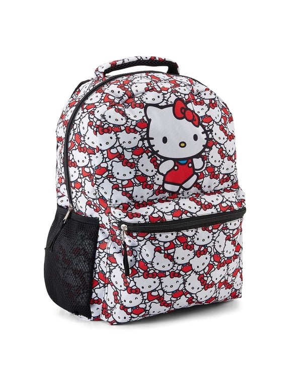Hello Kitty Sanrio Allover Girls Backpack For Kids & Adult – White