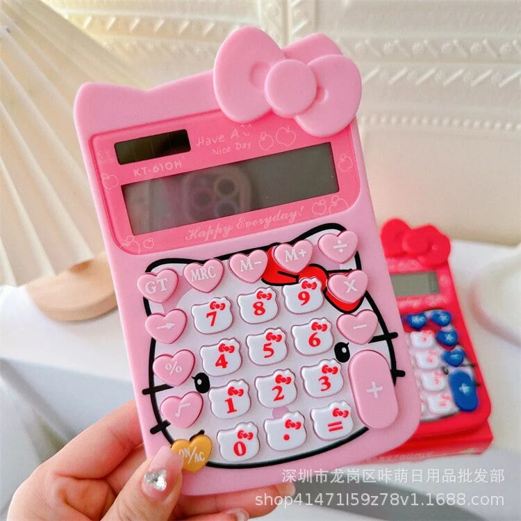 Hello Kitty Sanrio Calculator Cartoon Kawaii Anime Student Children ...