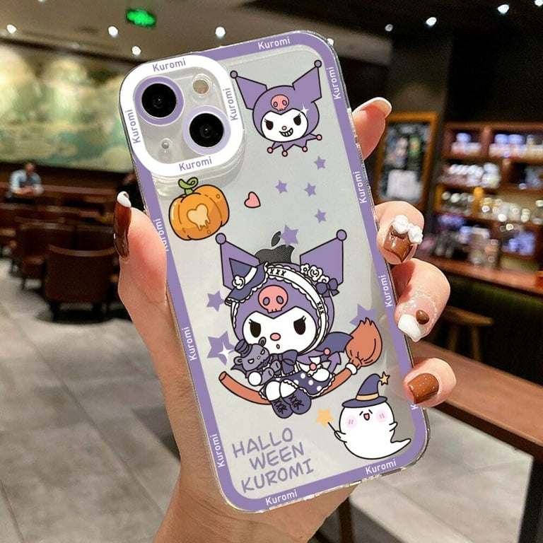 Hello Kitty Sanrio Cinnamoroll Kuromi Phone Case For iPhone 15 14 13 12 11  Pro Max Mini X XR XS Soft Silicone Transparent Cover 