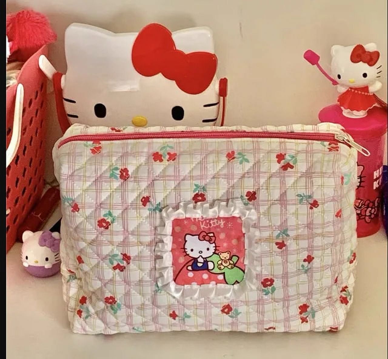 Hello Kitty Sanrio Cosmetic Bag Anime Kawaii Cartoon Beauty Travel