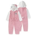 thumbnail image 1 of Hello Kitty Sanrio Cosplay Hooded Coverall with Ears and Bow (Girls), Sizes 3T-12, 1 of 8