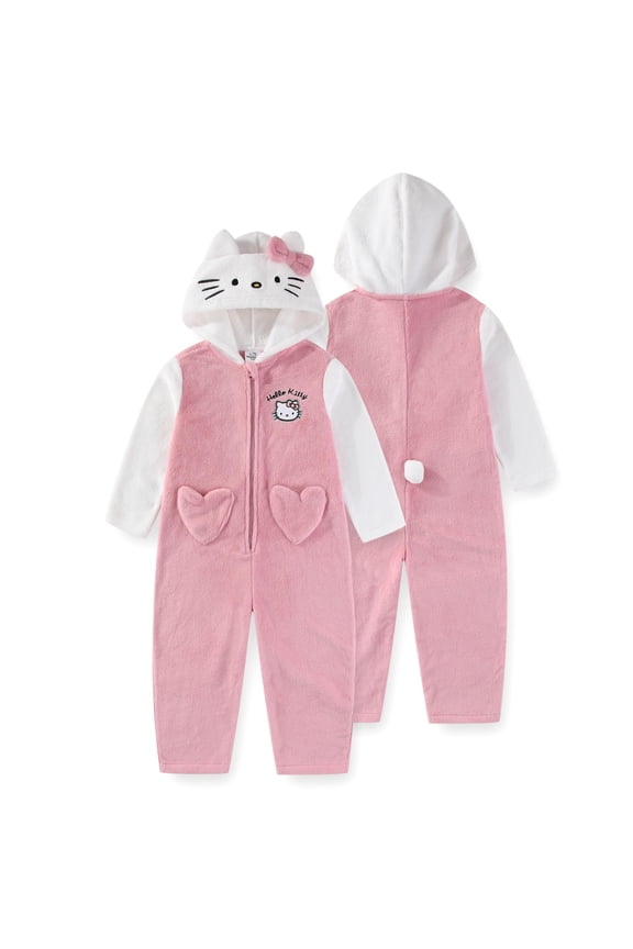 Sanrio Cosplay Hooded Coverall with Ears and Bow (Girls), Sizes 3T-12