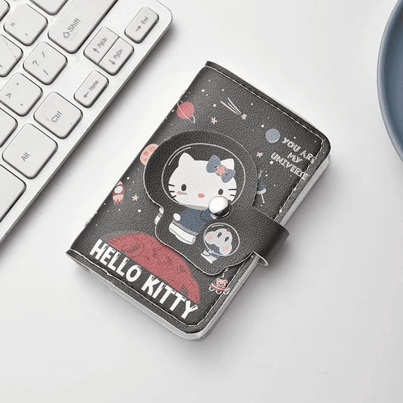 Hello Kitty Checkerboard Character Design Faux Leather Full Zip Wallet ...