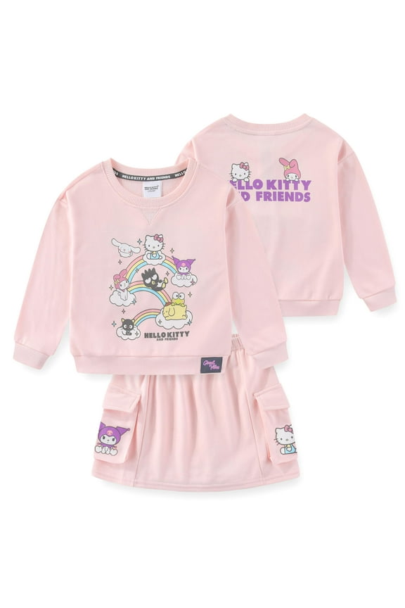 Sanrio French Terry Sweatshirt and Skort Skirt Set (Girls), 2 Piece Set, Sizes 4-12