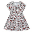 thumbnail image 1 of Hello Kitty Sanrio Girls French Terry Skater Dress for (Girls), Sizes 2T-12, 1 of 4