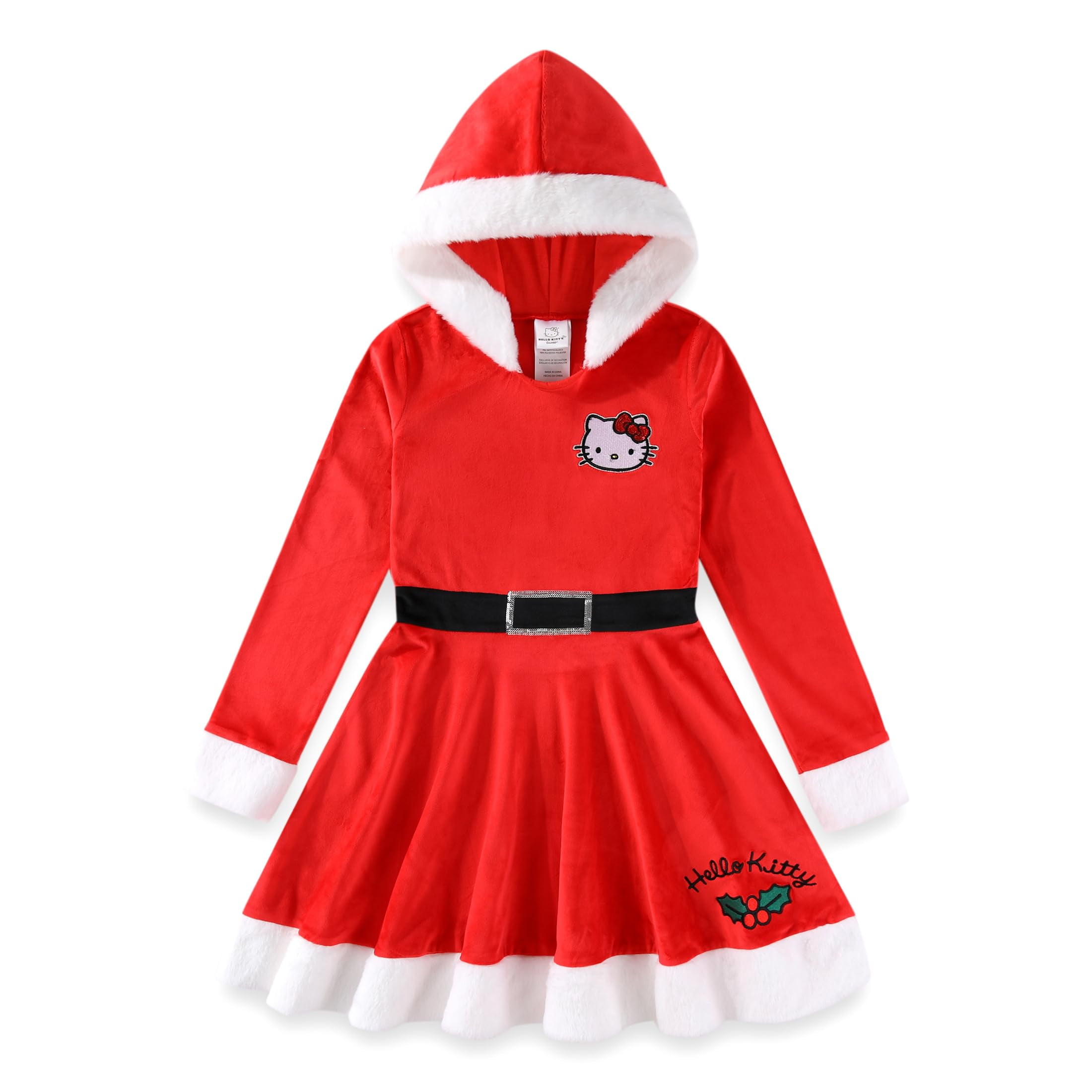 hello kitty holiday dress Hello Kitty And Friends Holiday Pink Lace-Up Long-Sleeve Dress