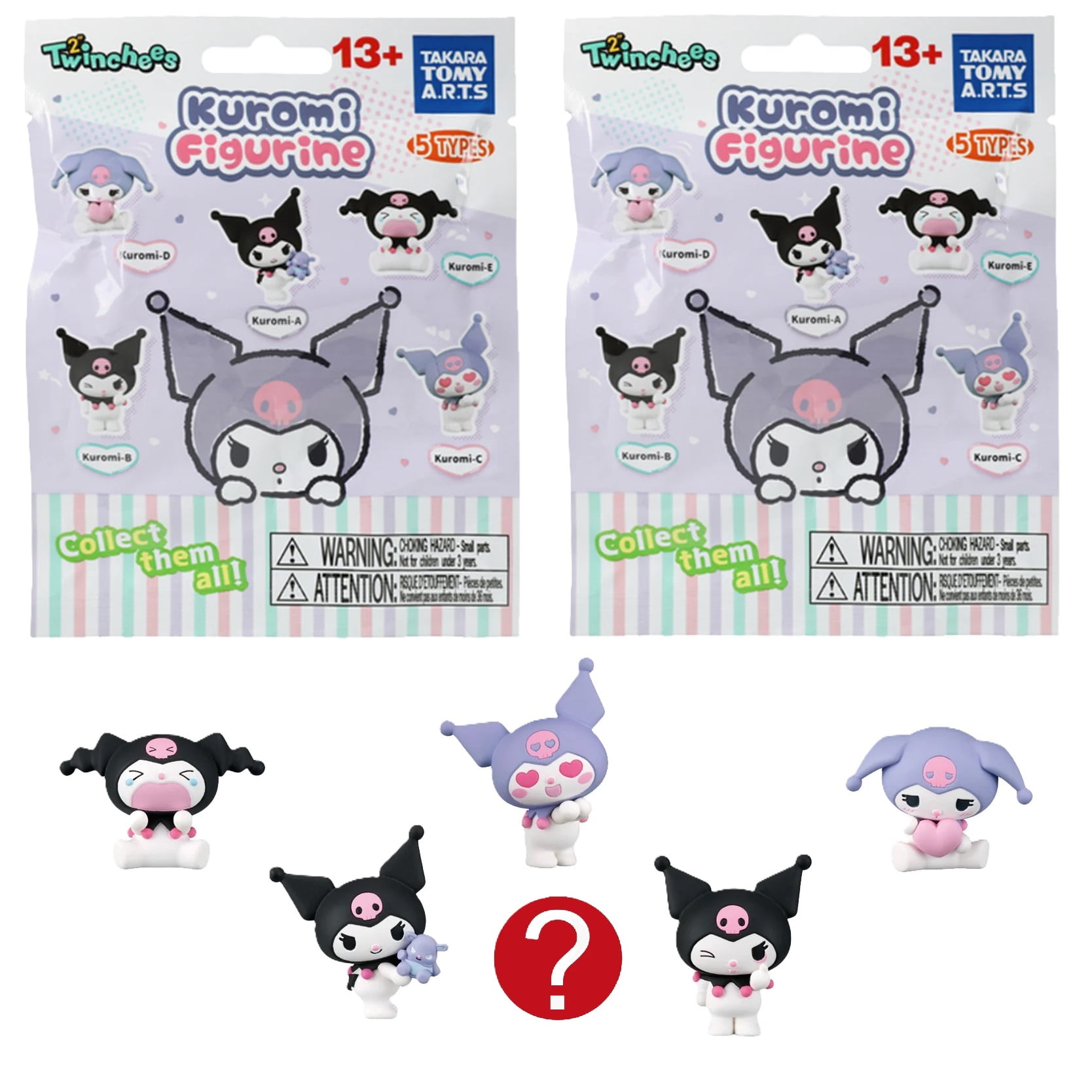 Hello Kitty Sanrio Kuromi Blind Bag Mini Figure - 2 Pack (Randomly Selected)