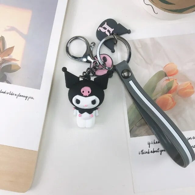 Hello Kitty Sanrio Kuromi Penguin Frog Dog Cat Cute Keychains with ...