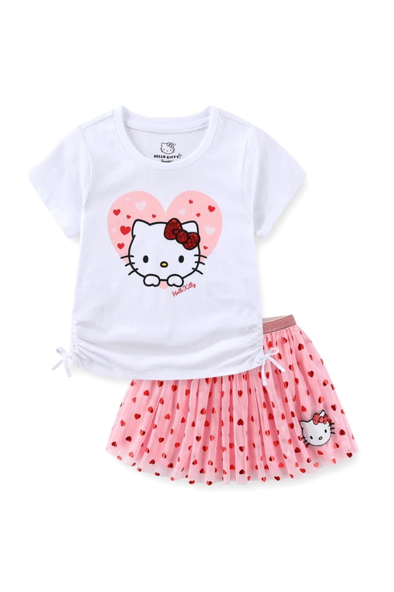Sanrio Short Sleeve Shirt and Tulle Skirt Set (Girls), 2 Piece Set, Sizes 4-12