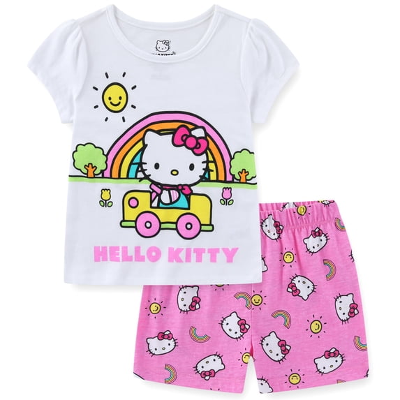 Hello Kitty Sanrio Short Sleeve T-Shirt and Shorts Set (Girls), 2 Piece Set, Sizes 4-12
