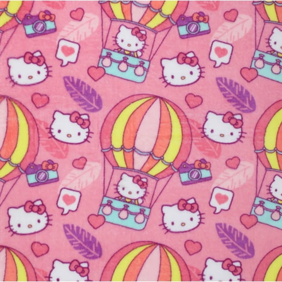 Hello Kitty Sanrio Silk Touch Blanket 40in x 50in Pink Multi Color Fun