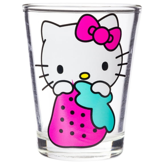 Hello Kitty Sanrio Silver Buffalo Fruit Mini Glassware & Drinkware 4 Count