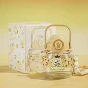 Hello Kitty Sanrio Straw Cup Kawaii Anime Cinnamoroll Cartoon Kuromi Pochacco Stuff Cute Children Cross Body Water Cup Toys Gift
