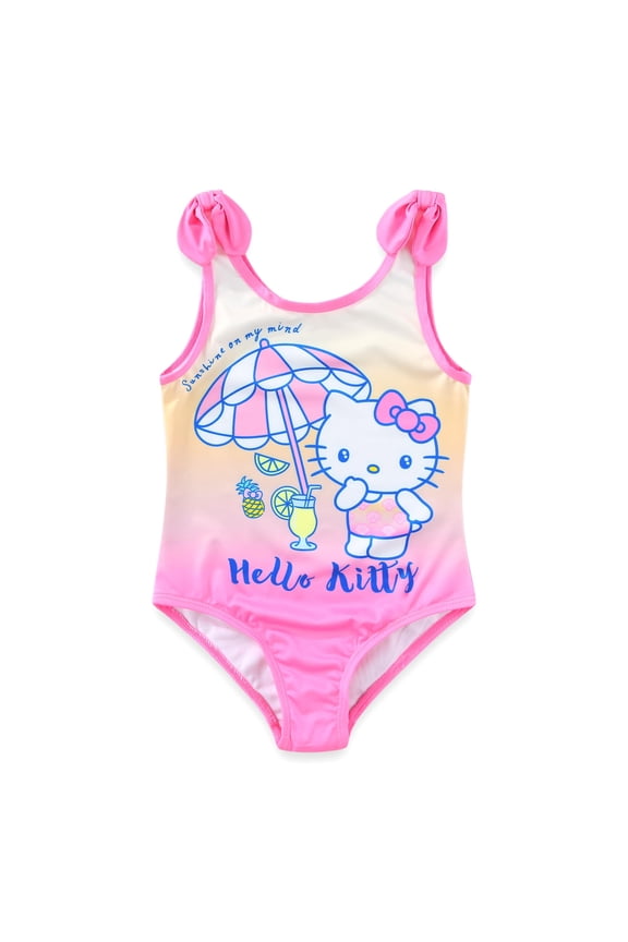 Sanrio Swimsuit UPF 50+ One Piece Bathing Suit (Girls), Sizes 4-6X