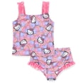 thumbnail image 1 of Hello Kitty Sanrio UPF 50+ Bathing Suit Tankini and Bikini Bottom Swimsuit Set (Girls), Sizes 4-6X, 1 of 7