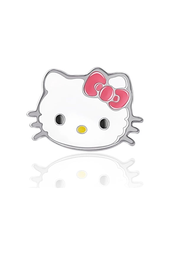 Sanrio Womens Cartilage Stud/Helix Stud, Stainless Steel Piercing Element with Brass Charm, Official License