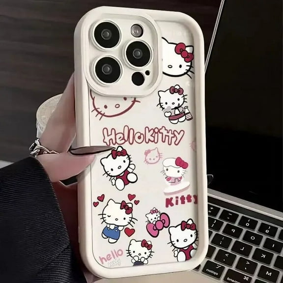 Hello Kitty Sanrio girls Anime Phone Case For iPhone 15 14 13 12 11 Pro Max Xr X 14 Plus Case Cute cartoon Shockproof Soft Cover