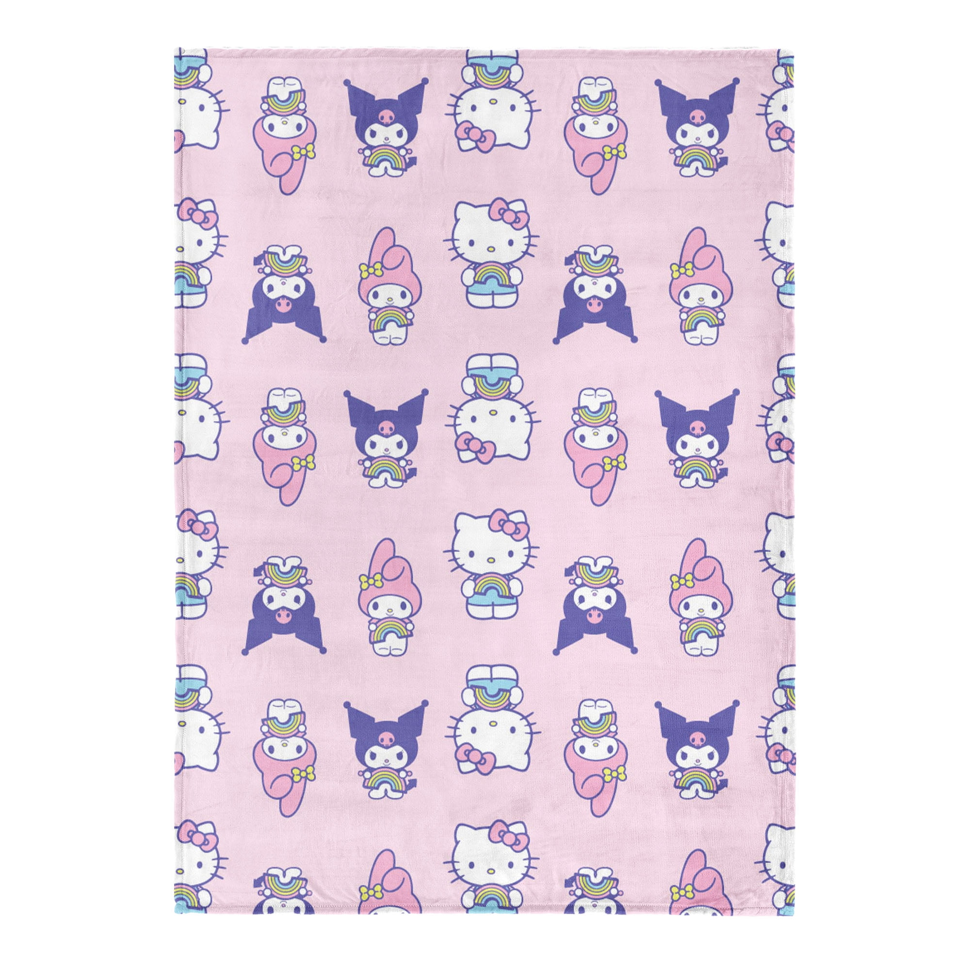 Hello Kitty Sharing Sweet Ultra Fine Faux Fur Throw for Kids, 50x70 inches