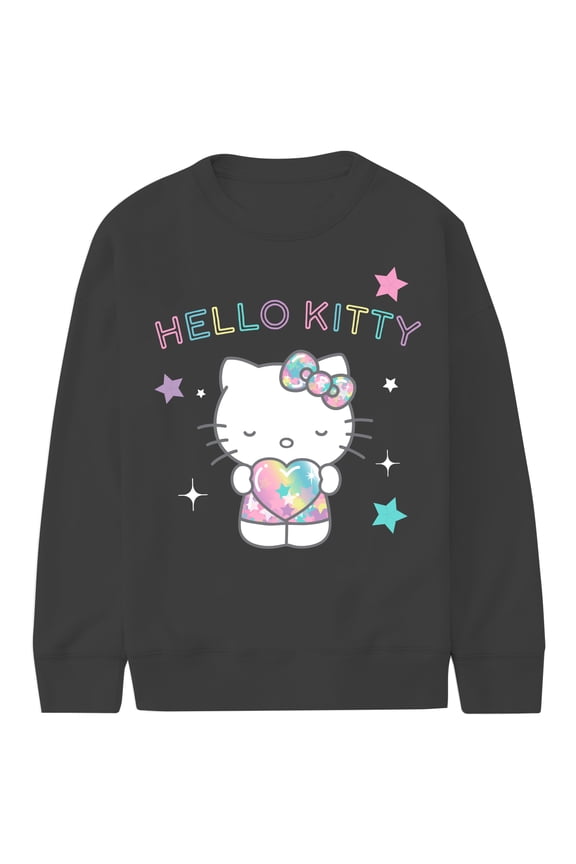 Shine Girls Graphic Long Sleeve Fleece Sweatshirt, Sizes 4-16