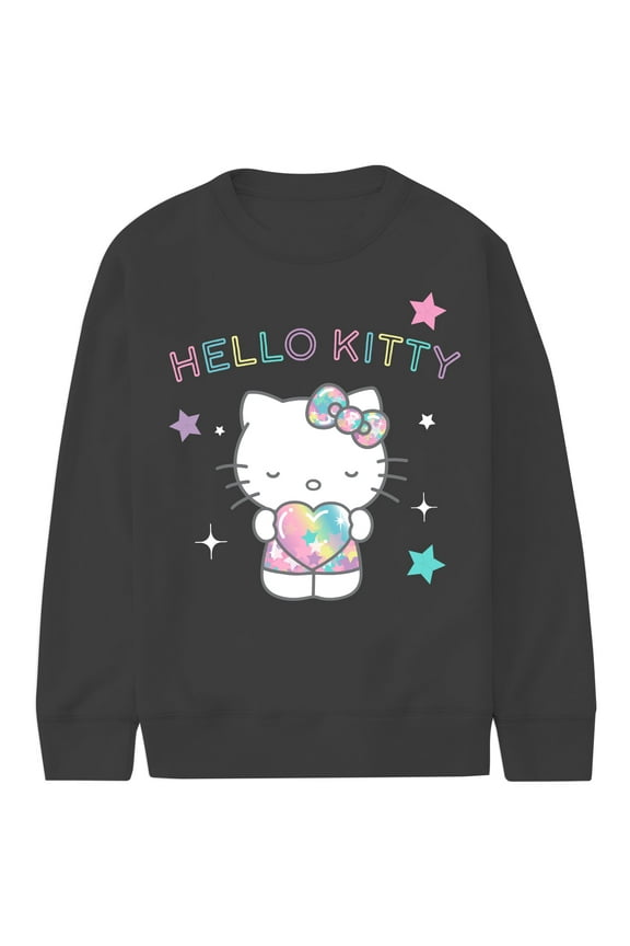 Shine Girls Graphic Long Sleeve Fleece Sweatshirt, Sizes 4-16