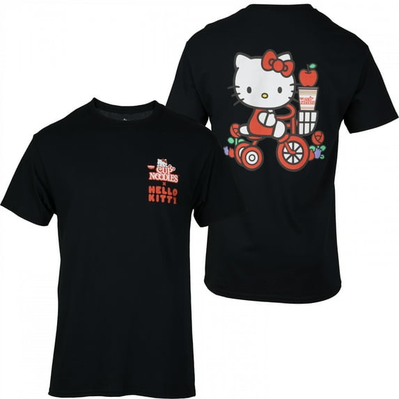 Hello Kitty Short Sleeve Round Neck Graphic Prints Cotton, T-Shirt (Unisex)