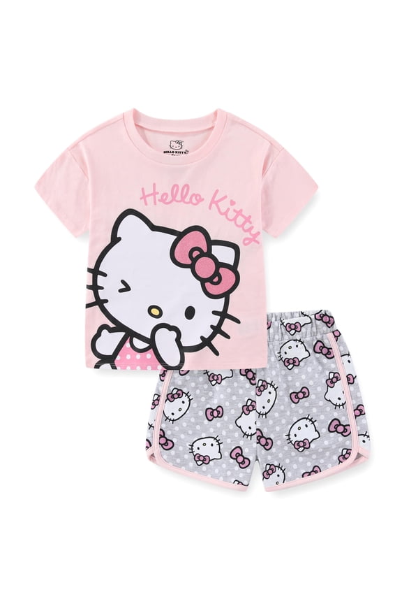 Short Sleeve T-Shirt and Shorts Set (Girls), 2 Piece Set, Sizes 4-6X
