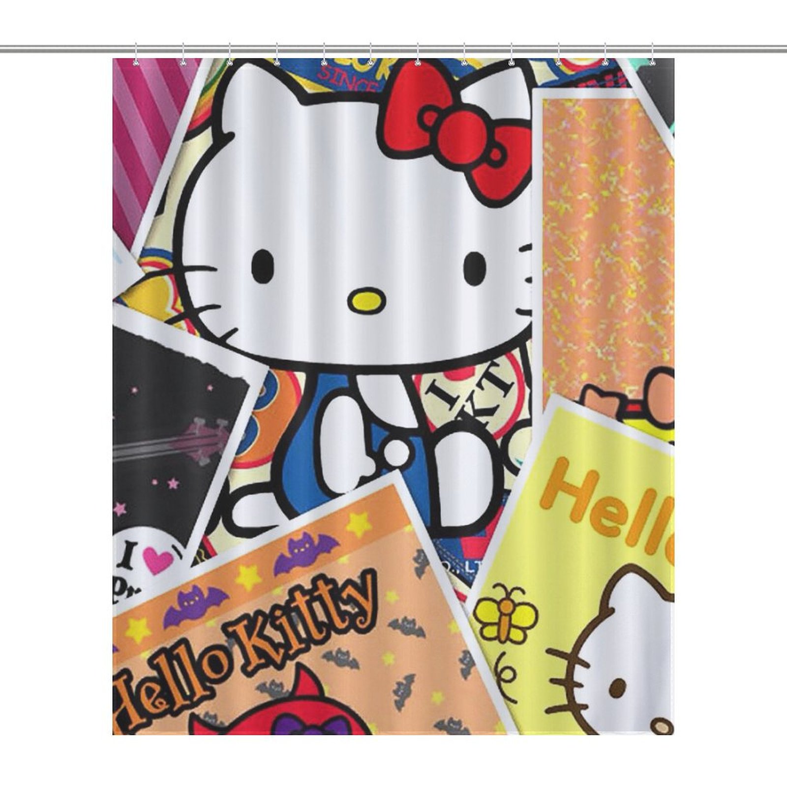 Hello Kitty Shower Curtain Cute Room Decor Hello Kitty Merch 60x72Inch
