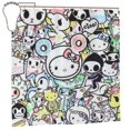 thumbnail image 1 of Hello Kitty Shower Curtain, Waterproof Bathroom Shower Curtains, Washable Cloth Shower Curtain With 12 Hooks, 72 "W X 72" L, 1 of 9