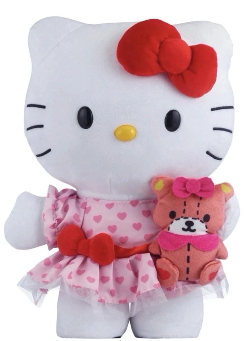 Hello Kitty Side Stepper Animated Plush Toy Valentine's Holding Bear