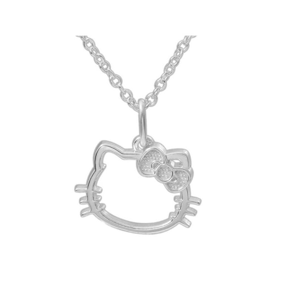 Hello Kitty Silhouette Sterling Silver Necklace 18 925