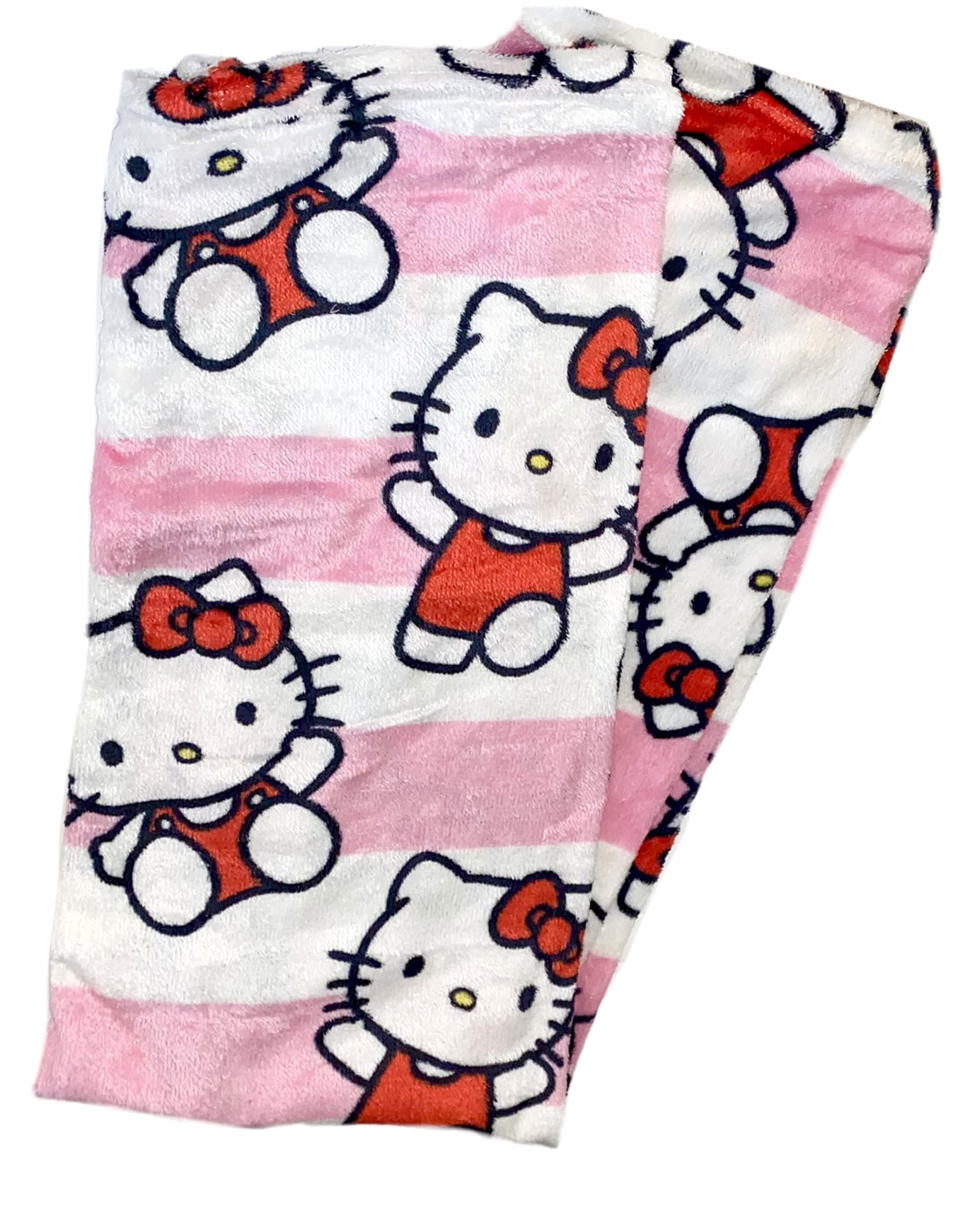 Hello Kitty Silk Touch Pink White Stripe Throw Blanket - 40in. x 50in.