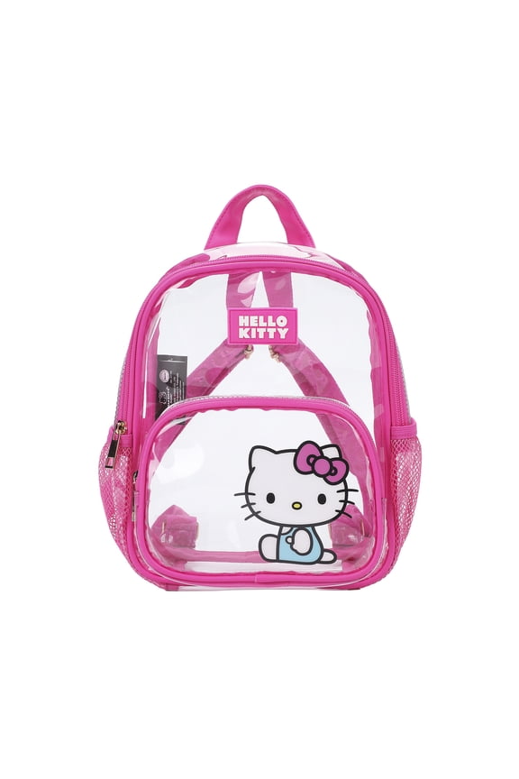 Hello Kitty Sitting Character Adult 11" Clear Mini Backpack