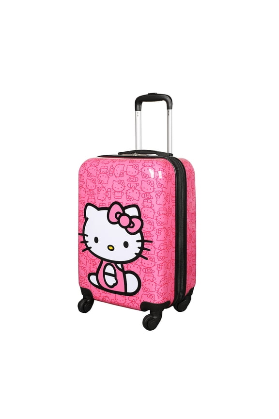 Hello Kitty Sitting Character Pink 20" Adult ABS Luggage