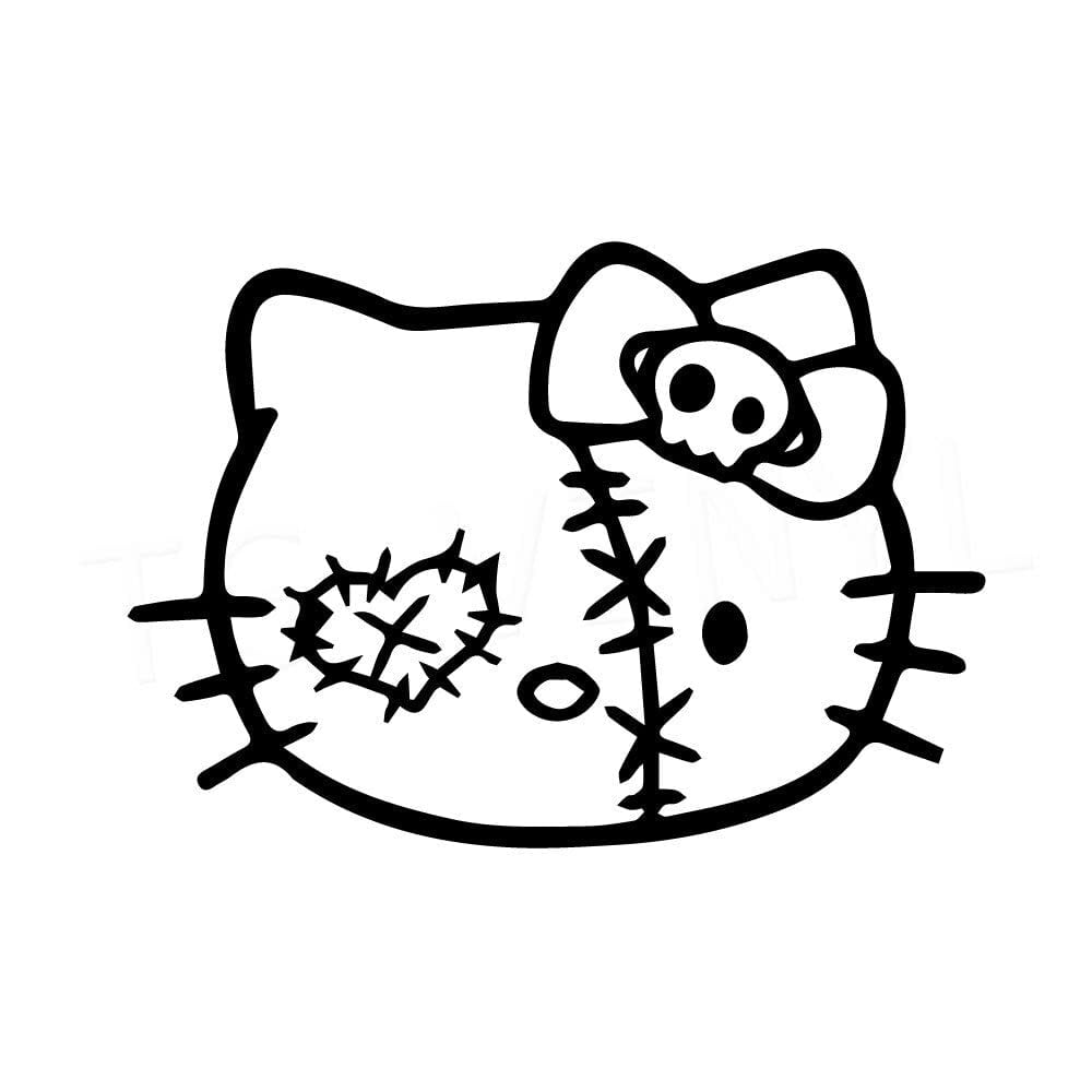 Evil Hello Kitty Coloring Pages