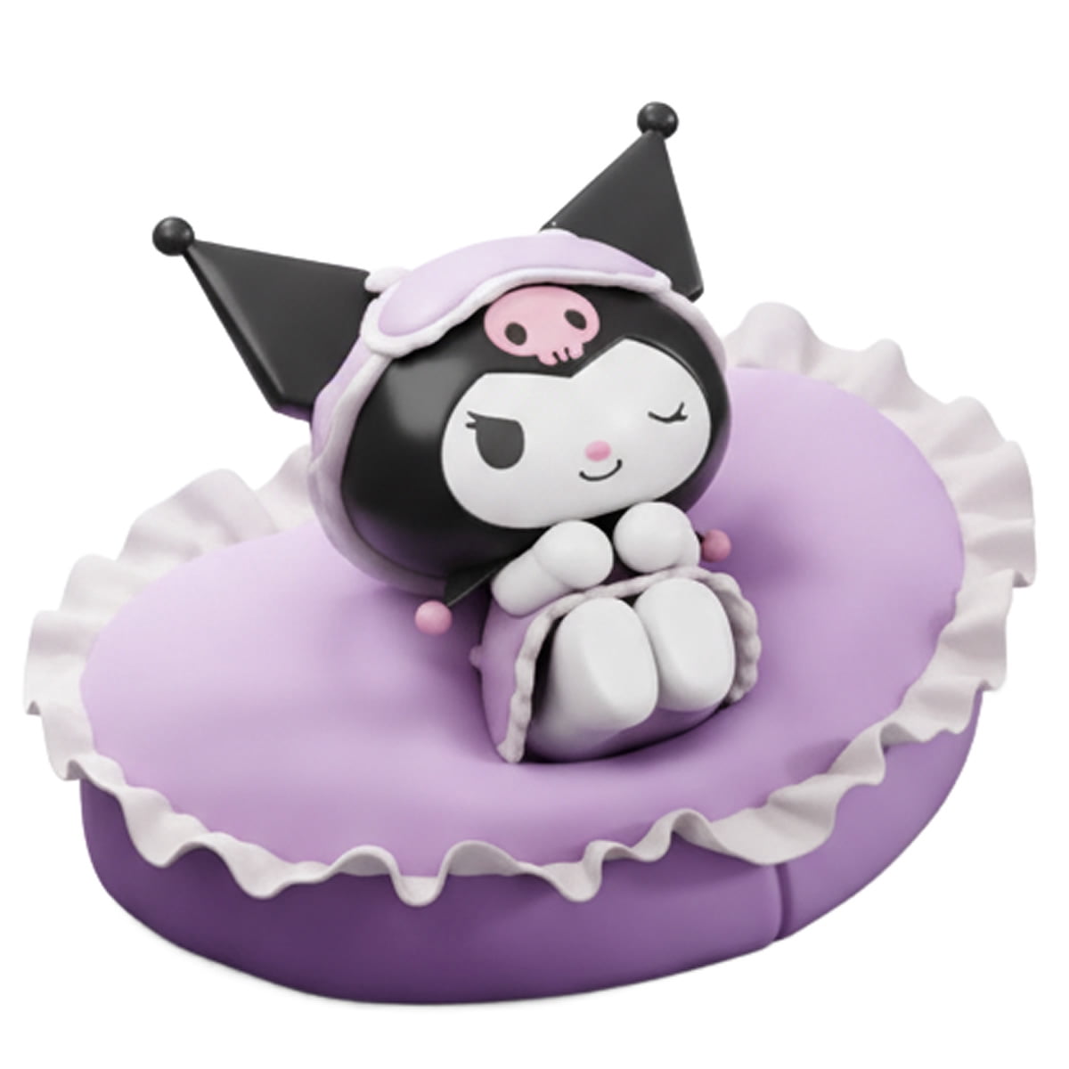 Hello Kitty Sleeping Kuromi by Holly Box – Heart-Shaped Plush