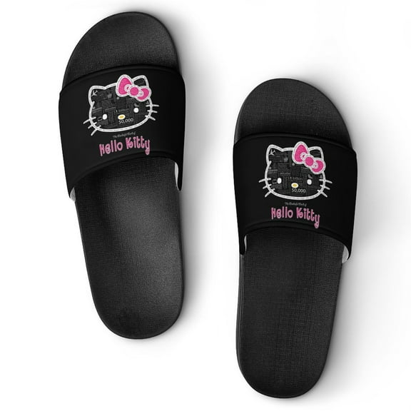 Hello Kitty Slides & Slippers for Women & Men Summer Non Slip Shower Sandals Beach Shoes for Home Garden Bathroom Pool Gift