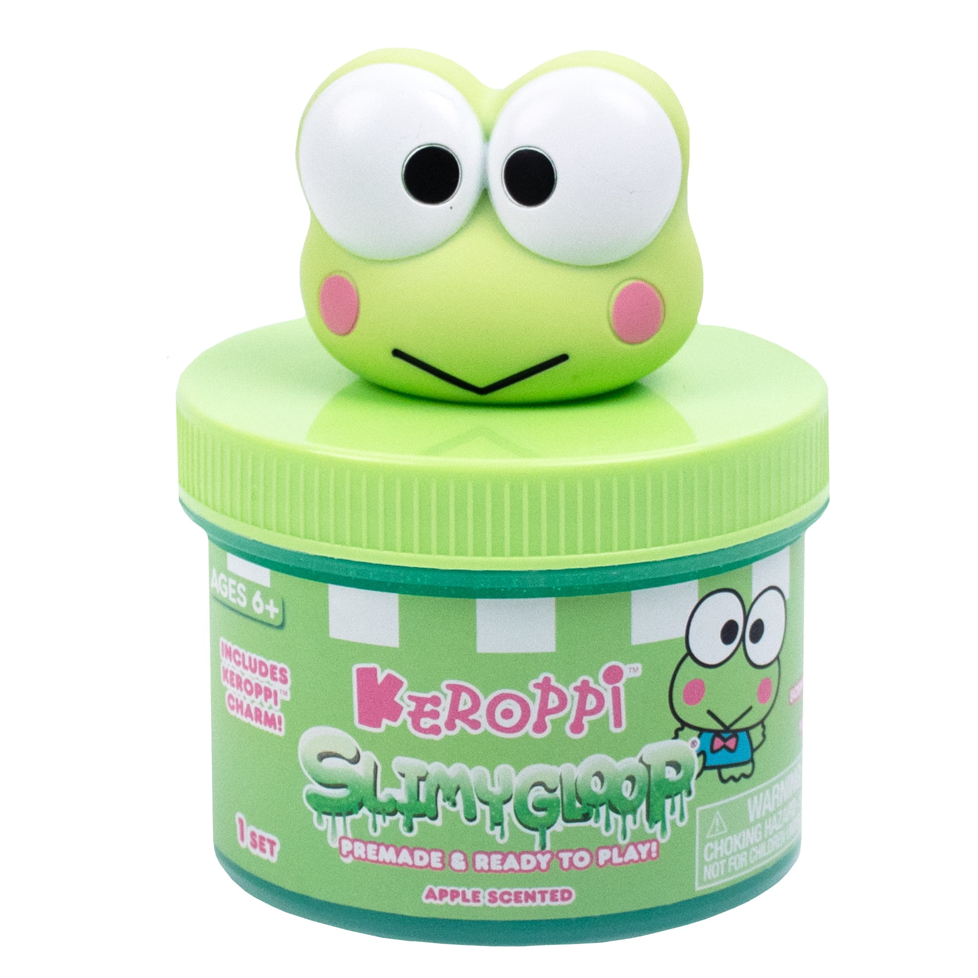 Hello Kitty® - Keroppi SLIMYGLOOP Jar, 8 oz Green & Teal Apple-Scented Slime
