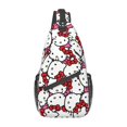 thumbnail image 1 of Hello Kitty Sling Bag for Women, Crossbody Sling Backpack Daybackpack, Cute Shoulder Bag Chest Bag for Travel Hiking Cycling, 15.3*7.2*3.5 Inch, 1 of 8