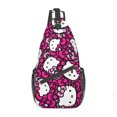 thumbnail image 1 of Hello Kitty Sling Bag for Women, Crossbody Sling Backpack Daybackpack, Cute Shoulder Bag Chest Bag for Travel Hiking Cycling, 15.3*7.2*3.5 Inch, 1 of 1