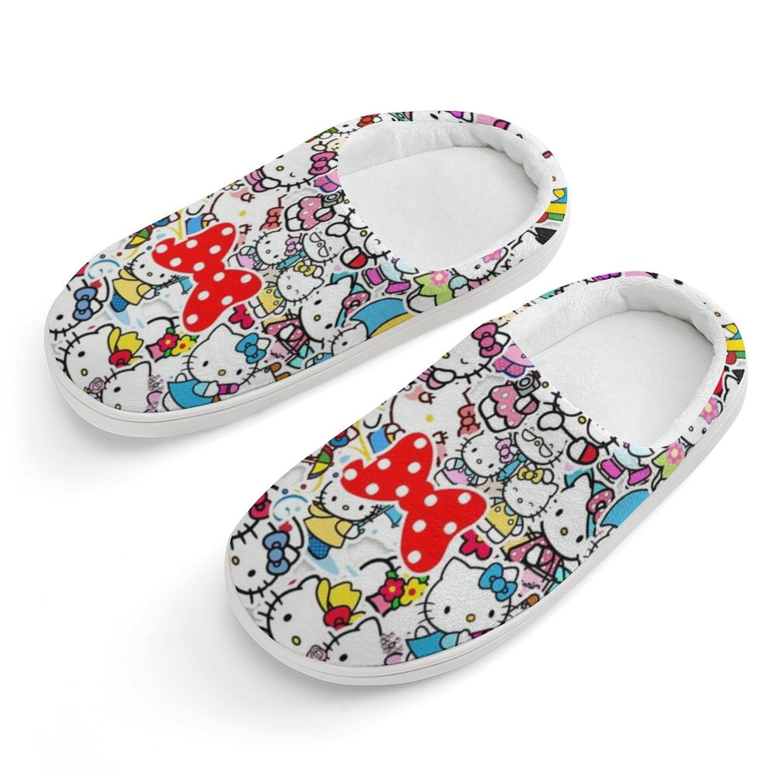 Hello Kitty Slippers for Girls Boys, Cute Soft Plush Anti-slip House ...