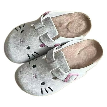 Hello Kitty Slippers for Women Cartoon Cat Suede Clogs Non-Slip Cute House Shoes for Indoor Outdoor Traveling Birthday Gift
