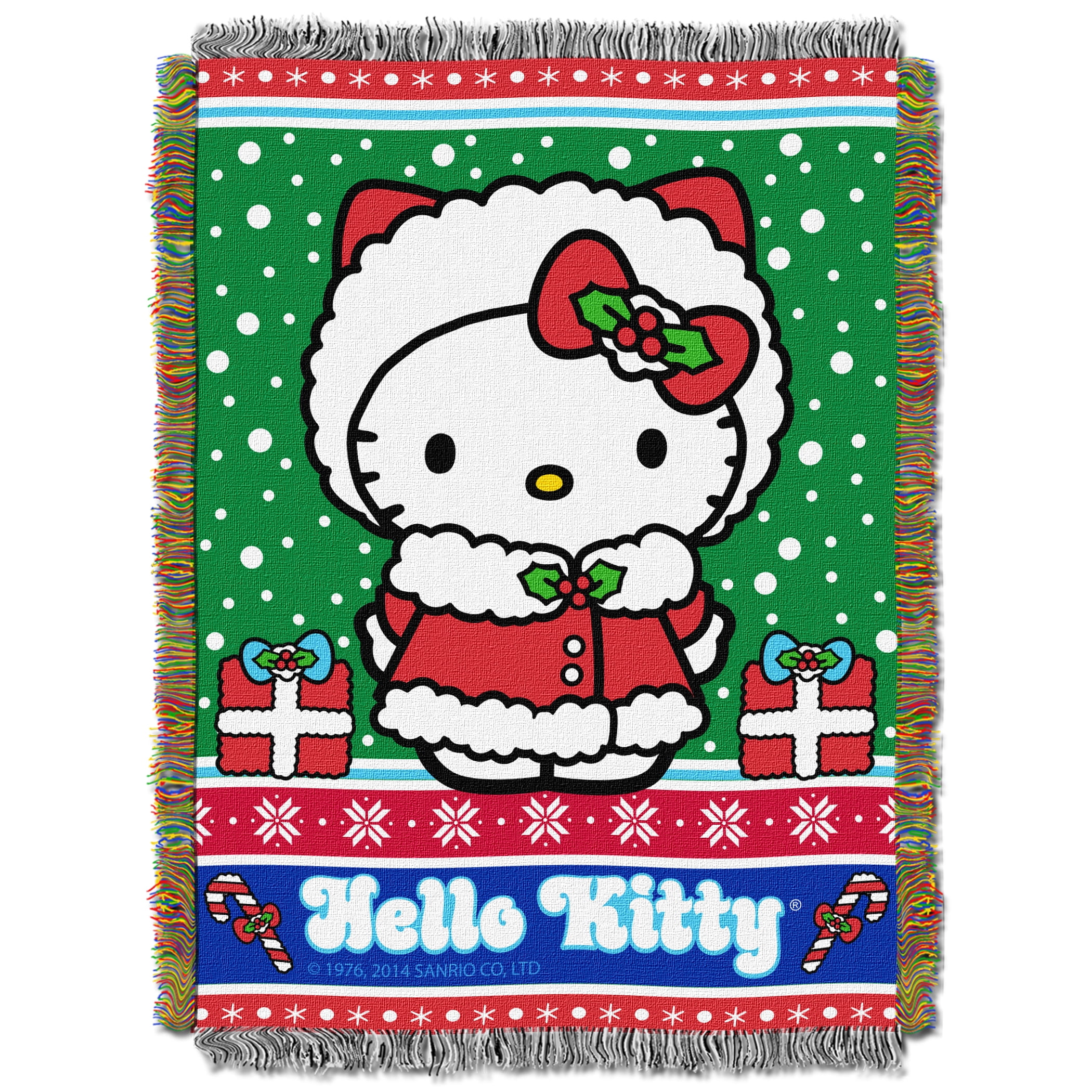 Northwest Hello Kitty Woven Tapestry Throw Blanket, 48 x 60, Cute Game