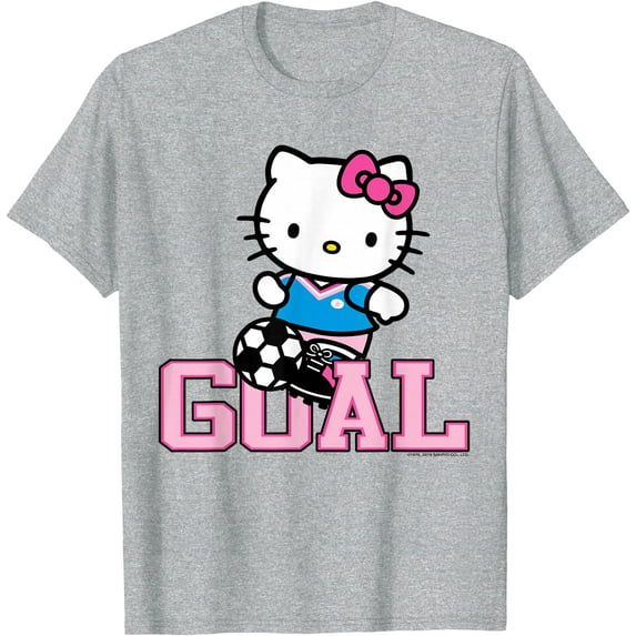 Hello Kitty Sports Athlete Funny Parody DTG Print Unisex T-Shirt,Sport Grey Color,Size YM