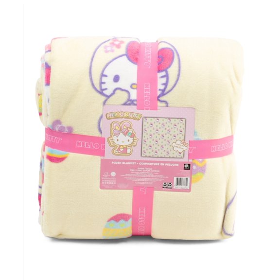 Hello Kitty Full/Queen 90" X 90" Bunnys and Eggs Blanket