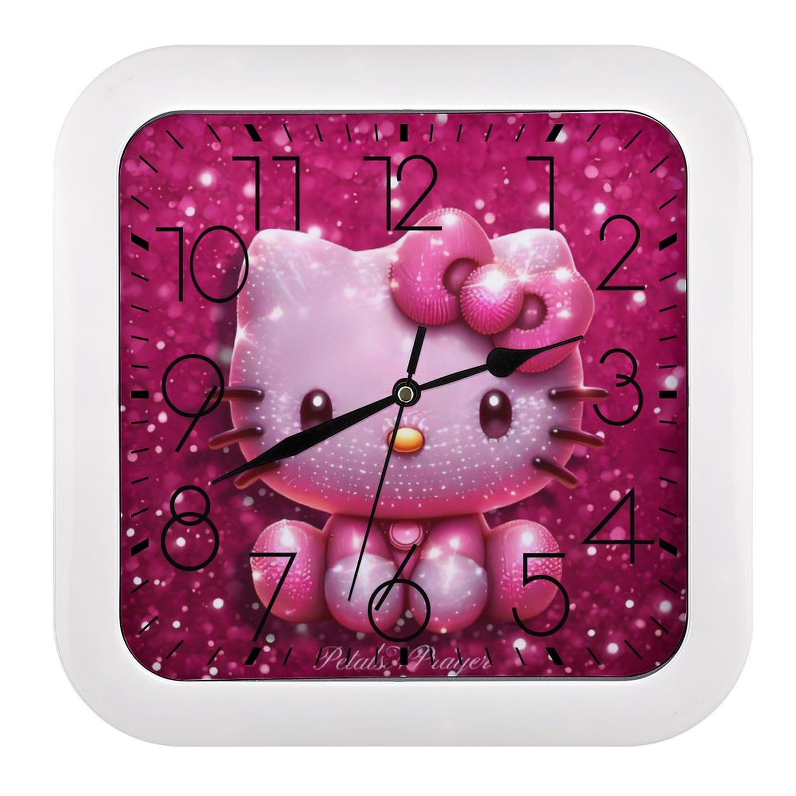 Hello Kitty Large Clock Hello Kitty Square wall clock battery operated decorative - Walmart.com