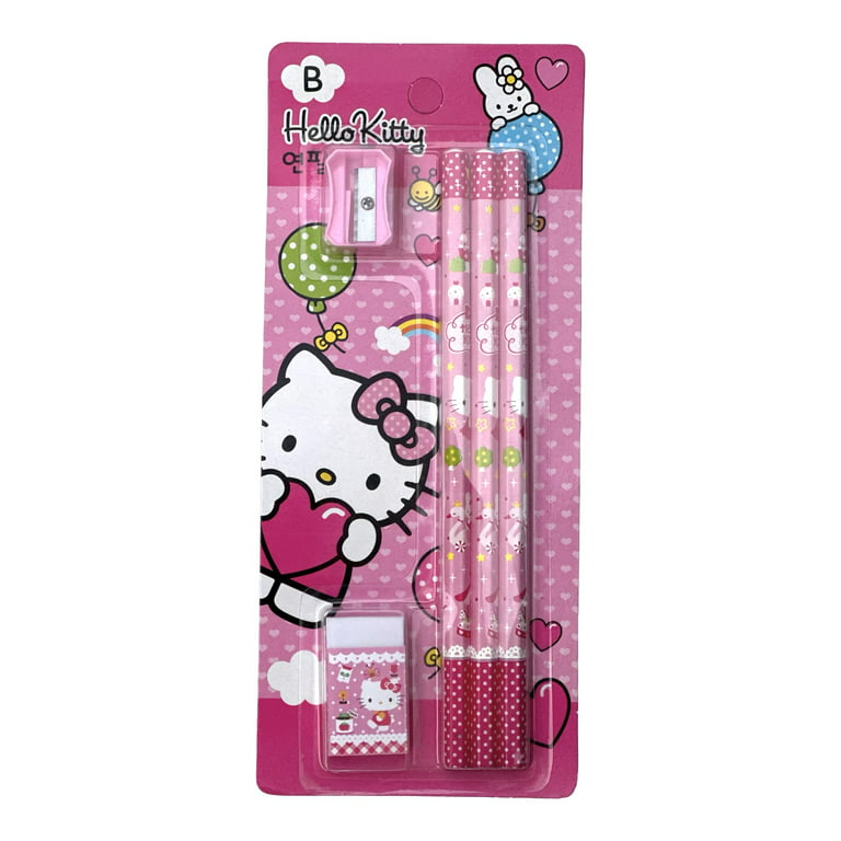 Hello Kitty Stationery Set - 5pcs Hello Kitty Study Kit 