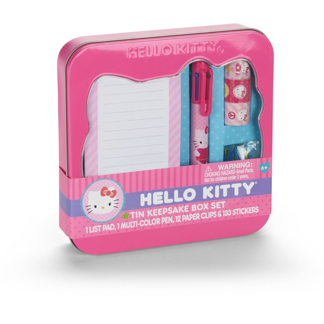 Hello Kitty Stationery Set In Tin