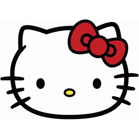 Hello Kitty Sticker Graphic Decal for Laptop, Water Bottle, Car Bumper, Mirror, and Notebook, Waterproof, Weather Resistant, Cute Sanrio Decal (3.6" x 5")